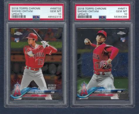 Amazon PSA 10 SHOHEI OHTANI TOPPS CHROME UPDATE 2 ROOKIE CARD LOT