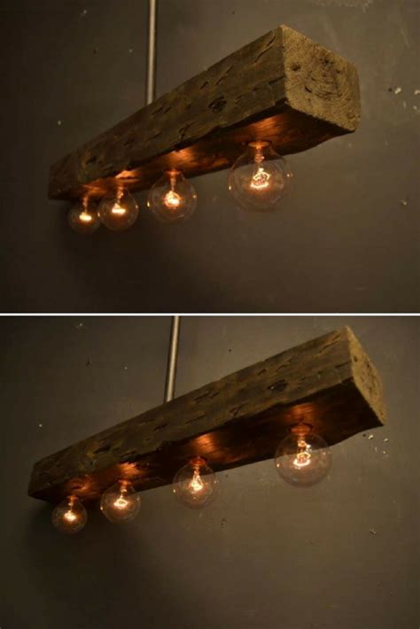 Reclaimed Wood Chandelier Light Fixture ID Lights