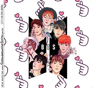 Molde Caixa Acrilica Bts Anime Fazendo A Nossa Festa