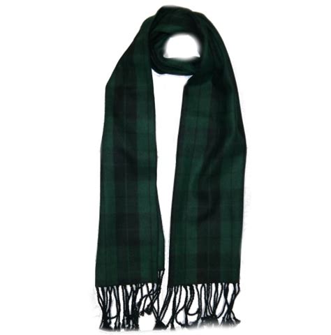 Black Watch/Green Tartan Wool Scarf | Tartan Wool Scarf UK | Green ...