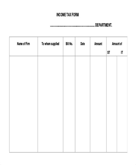 Free 22 Sample Tax Forms In Pdf Excel Ms Word