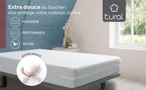 Tural Housse De Matelas Lastique Ponge En Microfibre Au Toucher De