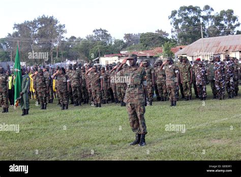 Uganda People Defense Forces Updf Mount A Parade During The Stock