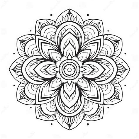 Luxury Mandala Flower Tattoo Coloring Pages For Men Stock Illustration Illustration Of Drawing