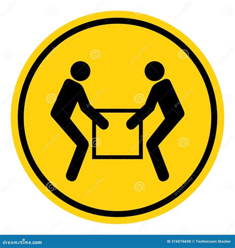 Use Two Person Lift Symbol Sign Vector Illustration Isolate On White