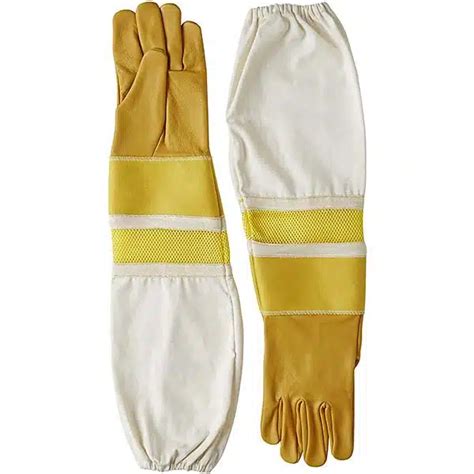 Beekeeper gloves | Cowhide leather with cotton sleeves - Beekeeper Suit