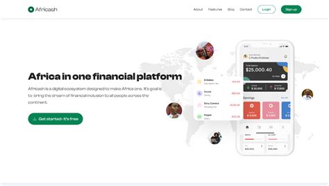 Africash Fintech Landing Page Figma