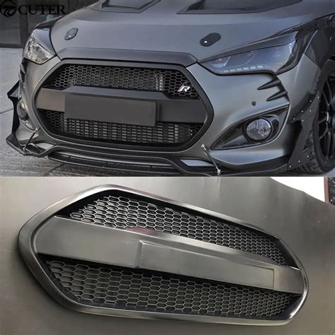 Racing Grills Frp Carbon Fiber Honeycomb Grill For Hyundai Veloster