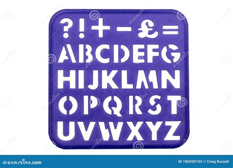 Alphabet Stencil Shapes Stock Photo Image Of Grunge 106920744