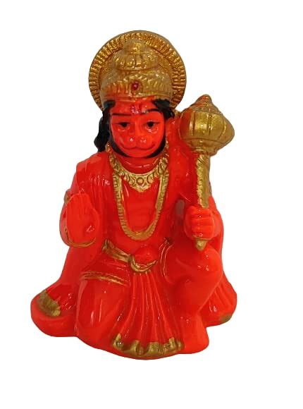 Buy Hanuman Ji Ki Murti In Blessing Posture With Gada Sitting Lord