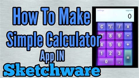 How To Make Simple Calculator App In Sketchware YouTube