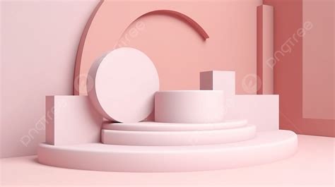 Minimal Pink Wall Scene With 3d Rendered Pink Pastel Podium And