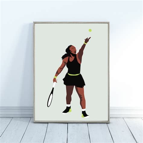 Serena Williams Tennis Poster Serena Williams Print Tennis - Etsy