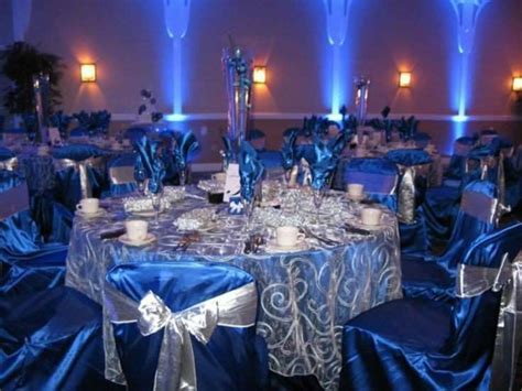 Royal Blue And Silver Wedding Centerpieces