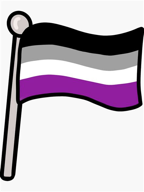 Asexual Pride Flag Sticker Sticker By Mayas Stickers Redbubble