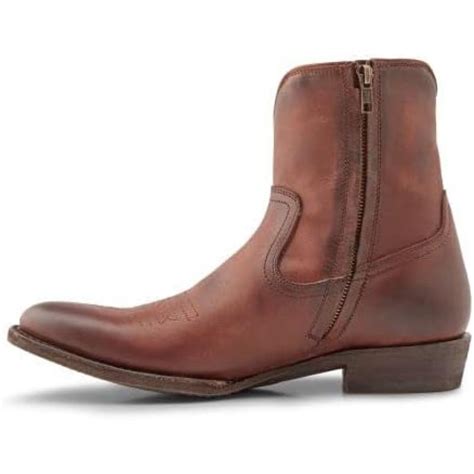 Frye Mens Austin Inside Zip Western Boot Cognac Frye