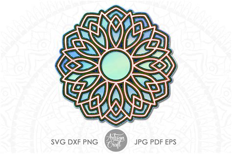 3d Layered Mandala Svg 3d Paper Sculpture Layered Vinyl Layered Cut Files Cricut Projects