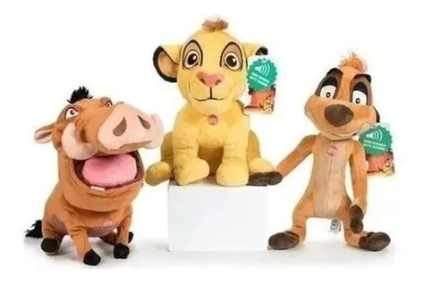 Peluche Con Sonido Rey León 30cm Original Simba Timón Pumba