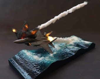 Built Model Modern Us Aircraft Carrier Deck Diorama W Etsy