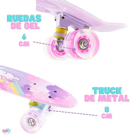 Patineta Onix Multicolor Con Kit De Protección Para Niña