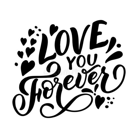 Lettering For Valentines Day Love You Forever Stock Vector