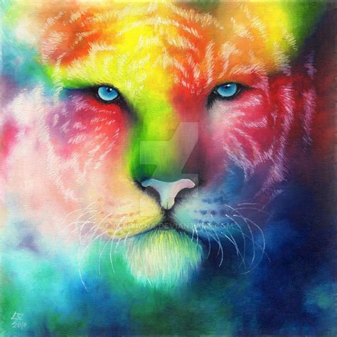 Rainbow Tiger by Lelixiana on DeviantArt