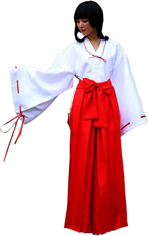 Womens Miko Costume Kikyo Style Japanese Cosplay Clothing