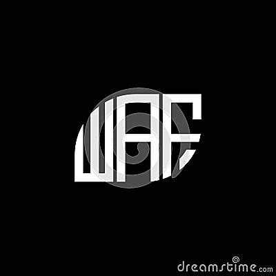 WAF Letter Logo Design On Black Background. WAF Creative Initials ...