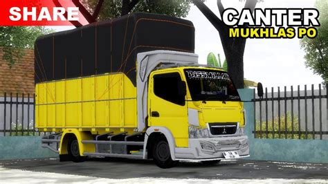 SHARE MOD TRUCK CANTER SKL JAYA MUKHLAS PO LIVERY COSTUM BUSSID