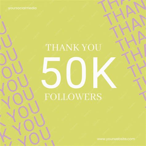 Premium Psd Thank You Followers Instagram Post Square Template Psd