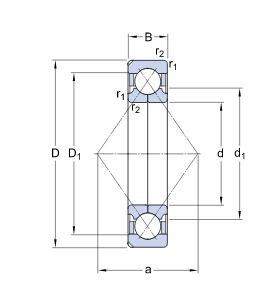 Buy Skf Qj Ma Angular Contact Ball Bearing Four Point Contact Ball