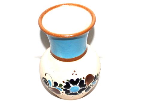 Hand Painted Mexico Pottery Vase Signed Property Room