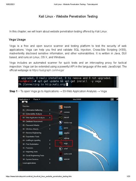 Kali Linux Website Penetration Testing Tutorialspoint Pdf
