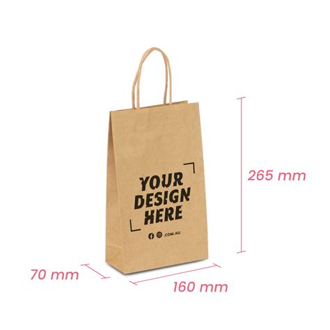 Custom Printed Small Brown Kraft Bags