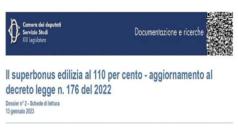 Superbonus Edilizia Al 110 Il Dossier Della Camera Aggiornato Al