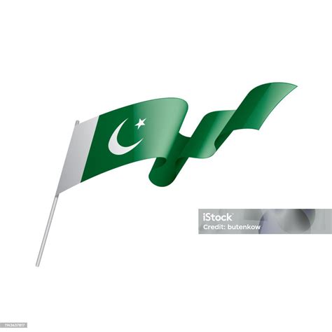 Pakistan Flag Vector Illustration On A White Background Stock