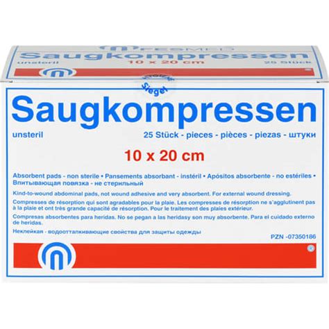 Saugkompressen Unsteril 10x20 Cm 25 St Shop Der Apotheke Am Theater