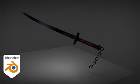 3D Model Ichigo Tensa Zangetsu Sword VR AR Low Poly CGTrader