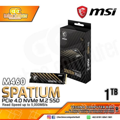 Ssd Msi Spatium M M Nvme Pcie Gen X Tb