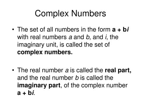 Ppt Complex Numbers Powerpoint Presentation Free Download Id1107091