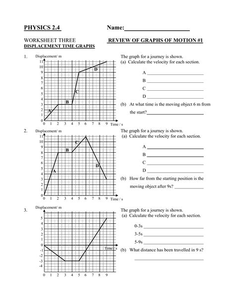 Position Time Graph Activity