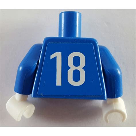 Lego Blue Minifig Sports Torso Soccer Dutch Goalkeeper Brick