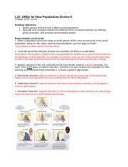 Lesson 23 GRQs How Populations Evolve Part 2 Docx L23 GRQs For How