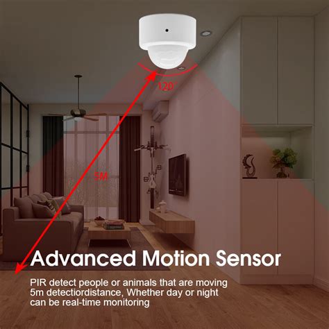 Aubess Tuya Smart Zigbee Pir Motion Sensor Human Body Sensor Detector