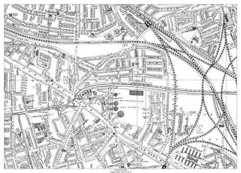 Old Map Of Old Kent Road London In 1888