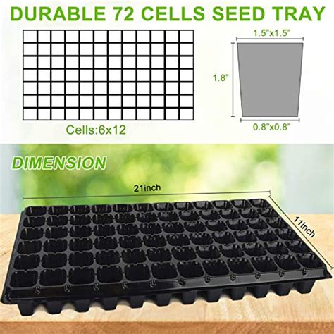 1440 Cells Seedling Starter Trays For Seed Germination 10 Plant Labels