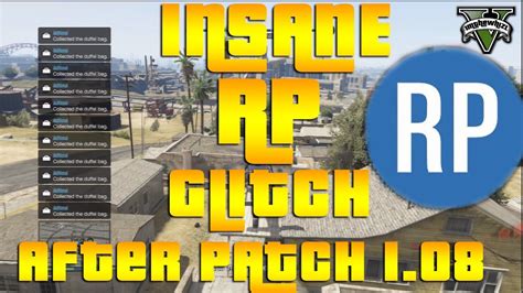 GTA 5 Online UNLIMITED RP GLITCH INSANE RP AFTER PATCH 1 08 FAST