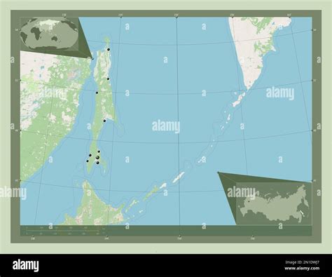 sakhalin region  russia open street map locations  major cities   region corner