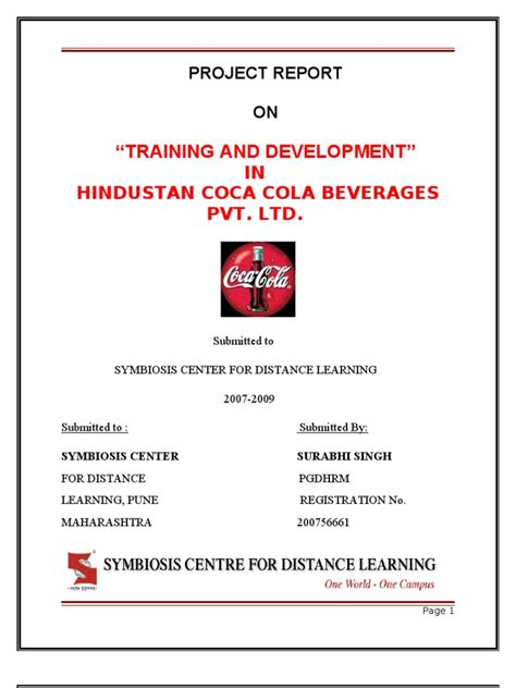 PDF Project Report Coca Cola DOKUMEN TIPS