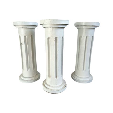 Set Of 3 Column Pedestals Relics Rentals